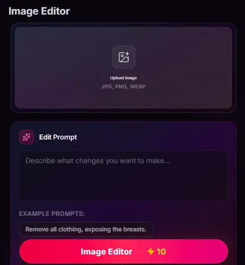 VibeNude Image Editor