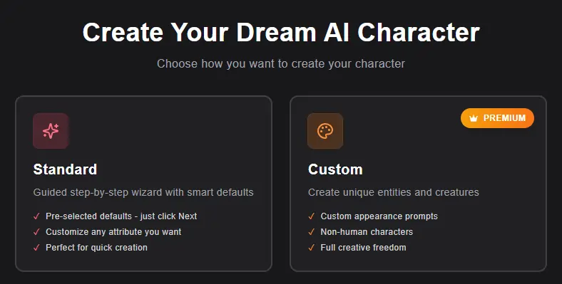 xchar AI Character Creation