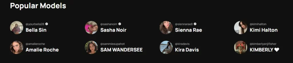 Fansvex Popular Models