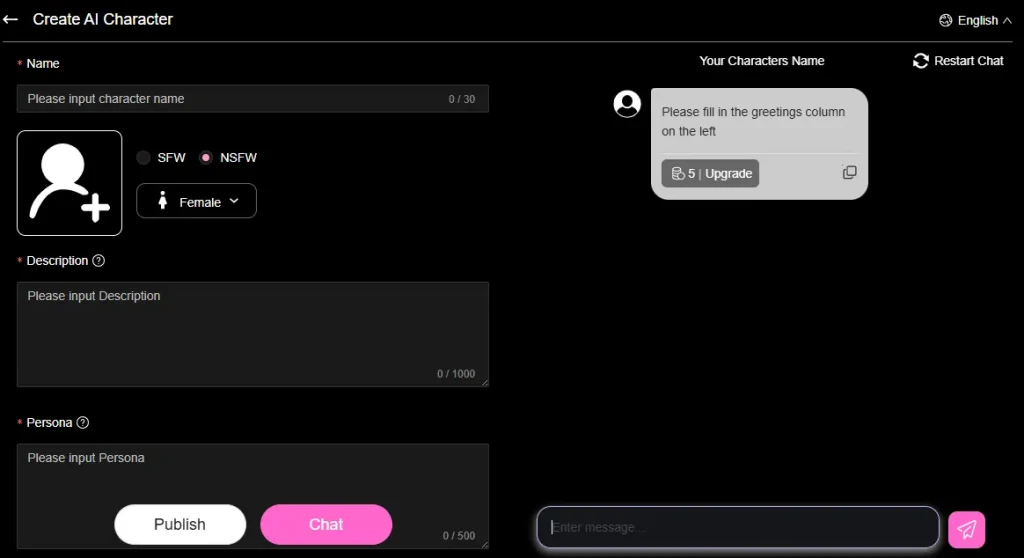 Gening AI Create Character