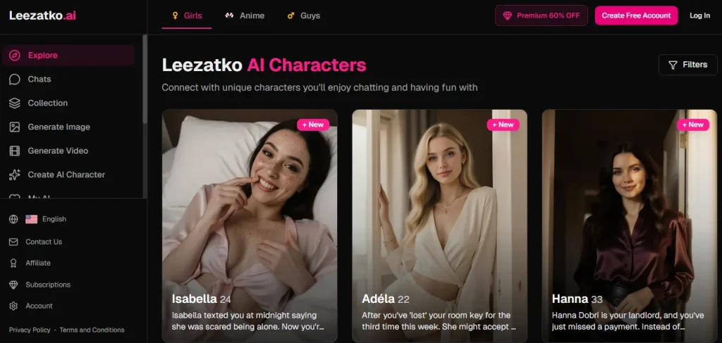 Leezatko AI Homepage