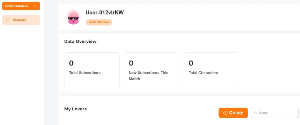 OpenLover Create Character