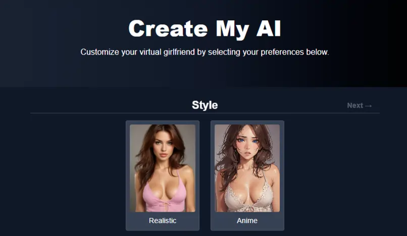 uDesire AI Create Character