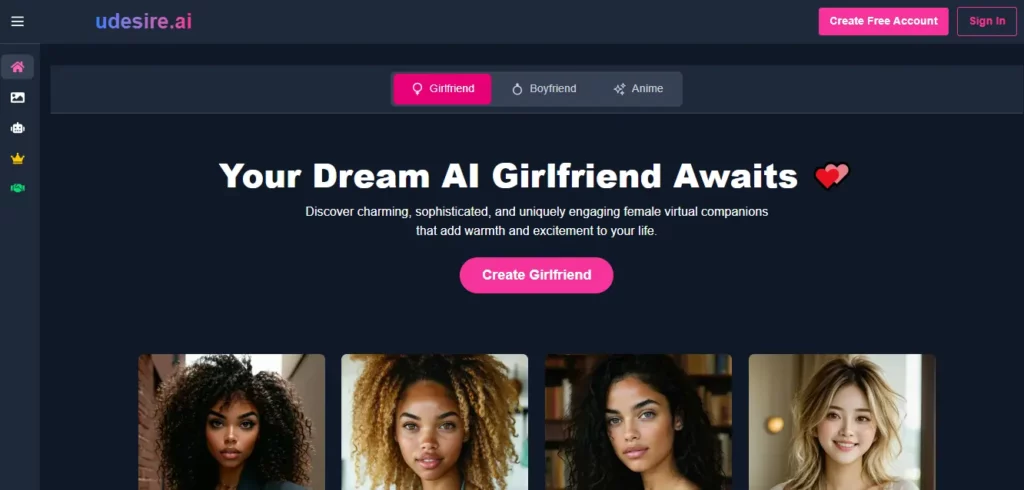 uDesire AI Homepage
