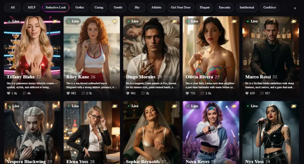 WhatsLove AI Pre-Built Characters