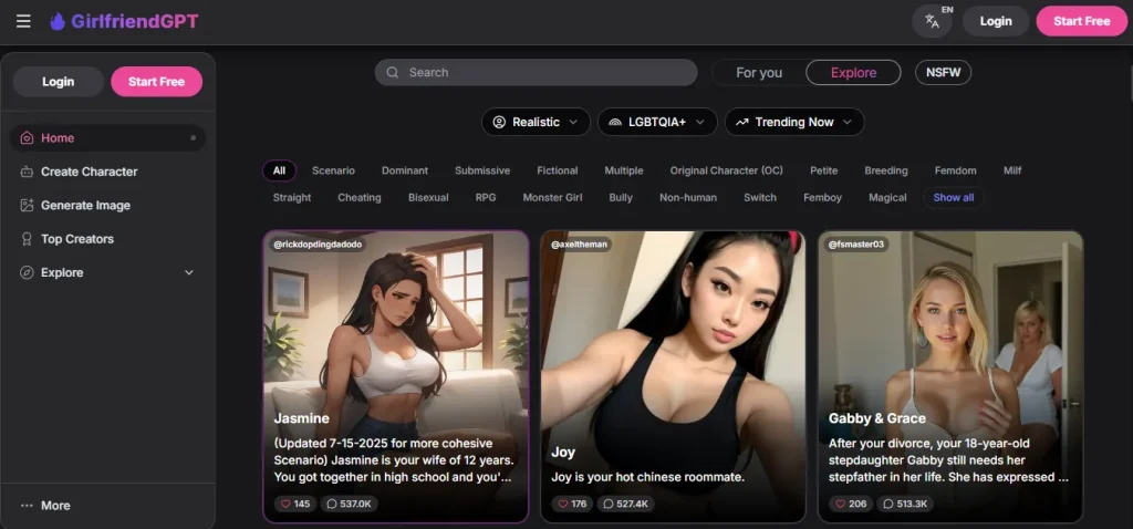 GirlfriendGPT Transgender