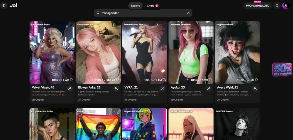 Joi AI Transgender