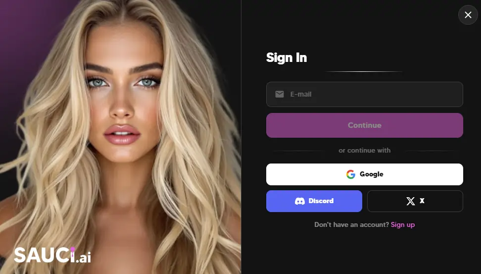 Sauci AI Sign Up