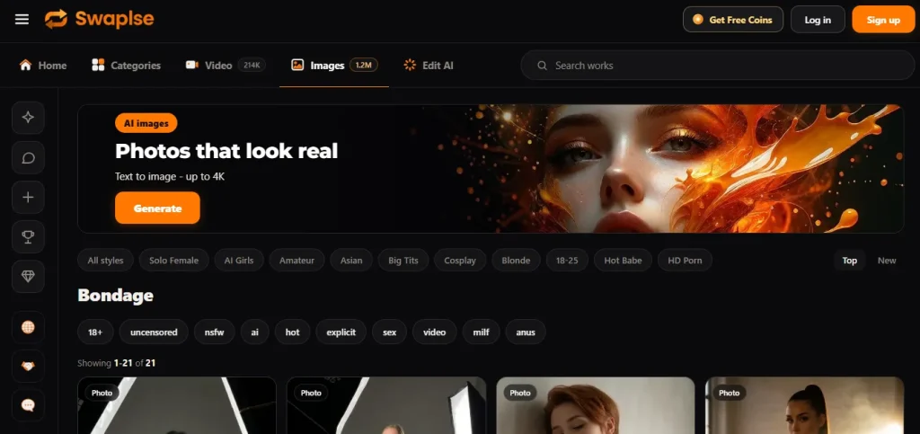 Swaplse AI Bondage Porn Generators