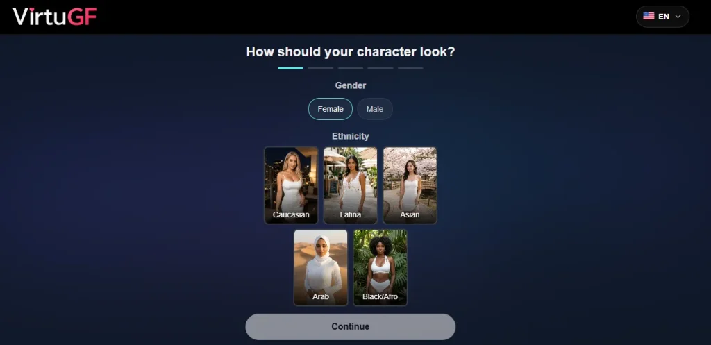 VirtuGF - AI Character Creation