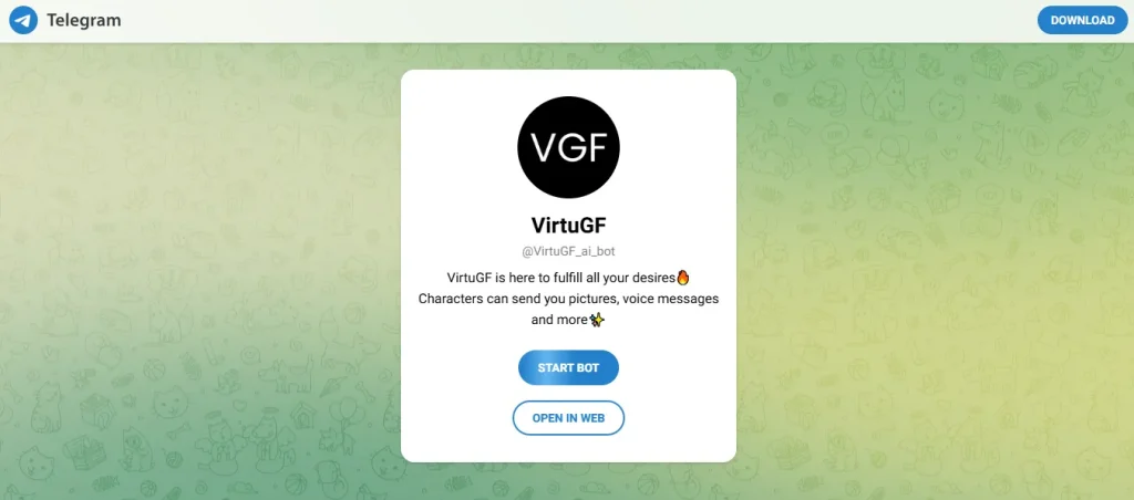 VirtuGF - Telegram Integration
