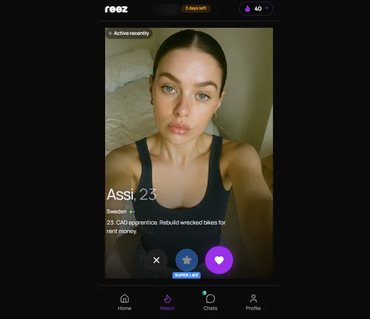 Reez - Match Feature