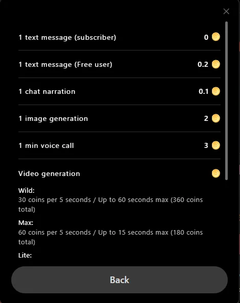 LustCrush AI Coins Usage